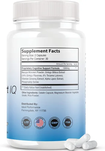 Miniatura 2 de (3 unidades) Neuro Smart IQ Brain Pills Neurosmart Mind Energy Plus Neurosmartiq (180 cápsulas)