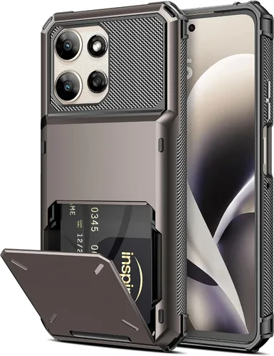 Miniatura 14 de COOYA Funda para Moto G Stylus 2024 con 5 ranuras para tarjetas de crédito, funda con tapa para G Stylus 2024, bolsillo trasero, doble capa, carcasa