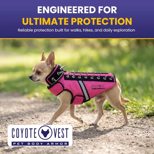 Miniatura 2 de CoyoteVest SpikeVest - Chaleco de arnés para perro, accesorios reflectantes para perros con púas para proteger a tu mascota de ataques de Raptor