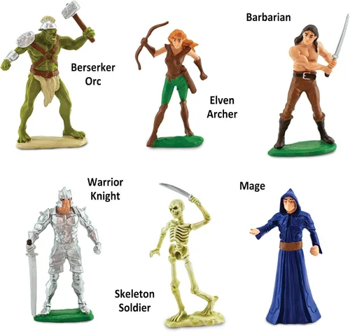 Miniatura 3 de Safari Ltd. Heroes and Monsters Designer TOOB - 6 mini figuras de fantasía - Juego de juguetes de fantasía para niños, niñas y niños a partir de 3