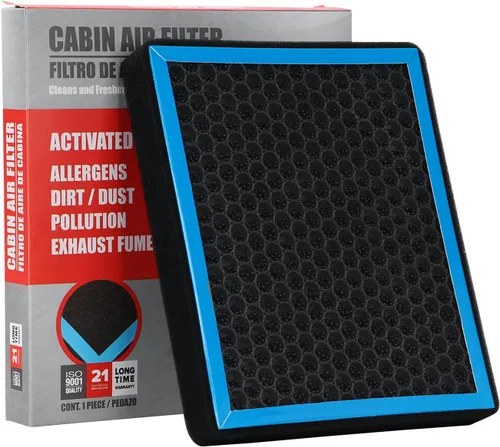 CF11966 - Filtro de aire de cabina con carbón activado de cáscara de nuez compatible con Chevy Silverado 1500 2500 3500 HD Cruze Equinox Tahoe