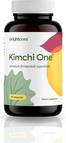 Brightcore Nutrition - Kimchi One, Cápsulas de Polvo de Kimchi, Suplemento de Probióticos, Enzimas y Antioxidantes, Superalimento Premium para la