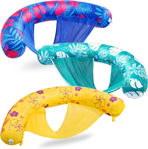 Miniatura 10 de SLOOSH Inflatable Pool Noodle Chair, 3 Packs Pool Floats Noodle Sling Floatie, Swimming Party Floating Chair for Adult Party Summer Water Fun
