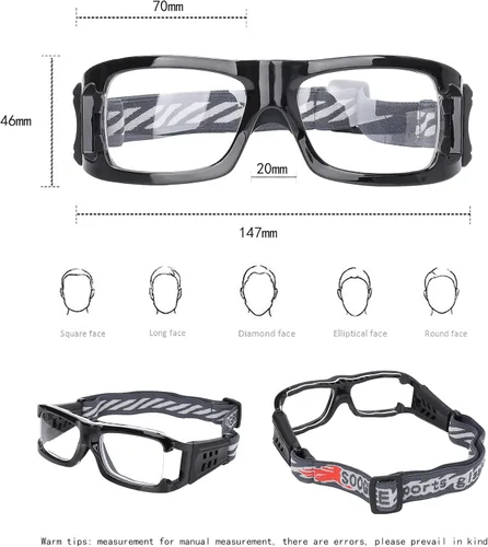 Miniatura 2 de SooGree Anteojos deportivos Gafas de baloncesto Fútbol Deportes Gafas protectoras Gafas graduadas reemplazables
