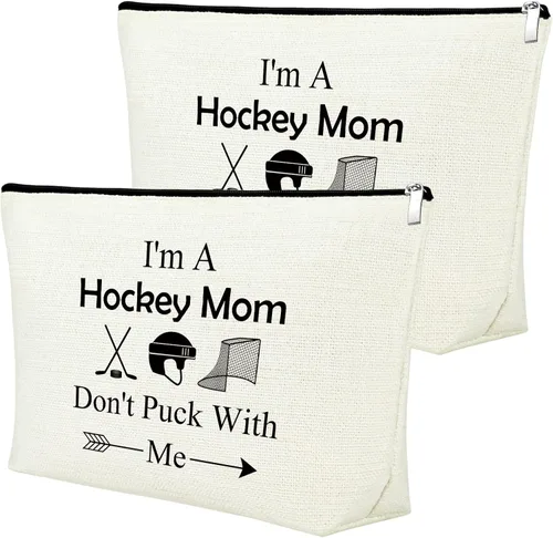 Miniatura 9 de Mxrymvu Regalos de jugador de hockey para mujeres, bolsa de maquillaje, jugador de hockey sobre hielo, regalo de cumpleaños y graduación, Soy una