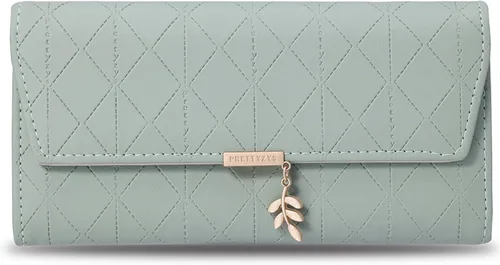 Miniatura 10 de aurrako Carteras de cuero para mujer, tarjetero de cuero RFID, triple pliegue, monedas, bolsillo con cremallera y ventana de identificación, gran