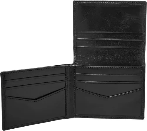 Miniatura 3 de Fossil Cartera triple de piel con bloqueo RFID para hombre