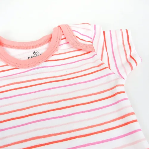 Miniatura 3 de HonestBaby Girls Organic Cotton Short Sleeve Bodysuits Multipack