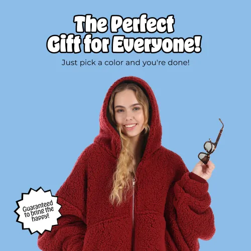 Miniatura 8 de THE COMFY Teddy Bear From Shark Tank Patented Zipper Oversized Sherpa Wearable Blanket Hoodie Gift for Women & Men