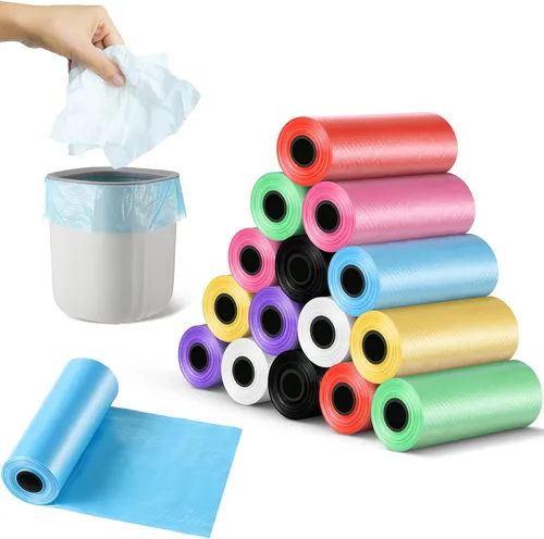 240 bolsas de basura pequeñas de 0.5 galones, bolsas de basura pequeñas para mascotas, bolsas de basura fuertes para autos, cocina, oficina, Color