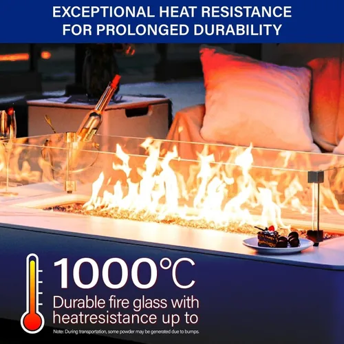 Miniatura 4 de NUPICK Fire Glass - Mezcla mixta Bahama de 20 libras para hoguera y chimenea de gas, roca de vidrio templado de 1/2-3/4 pulgadas en azul y blanco