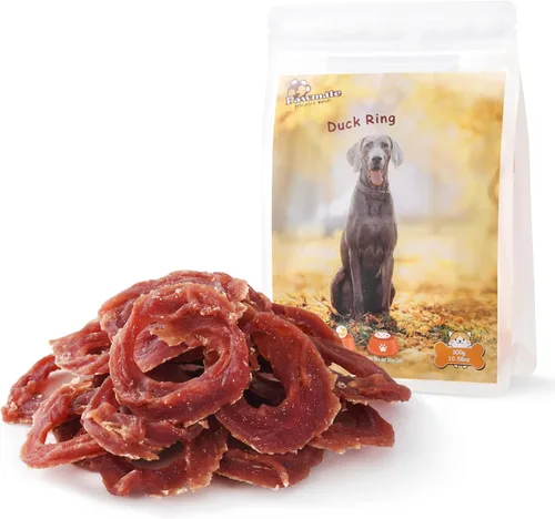 Miniatura 11 de Golosinas para perros Pawmate, anillos de pollo deshidratados, sin pellejo crudo, sin granos, pechos de pollo naturales reales, golosinas