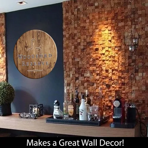 Miniatura 5 de The Reserve Bourbon Inspired by Whiskey Barrel - Letrero de barra de 18 pulgadas para decoración de bar