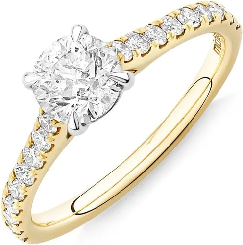 Miniatura 4 de IGI Certified 2.85 Carat TW White Round Excellent Cut Lab Created Diamond Engagement Ring With Side Natural Diamond In 14k White Yellow Rose Gold