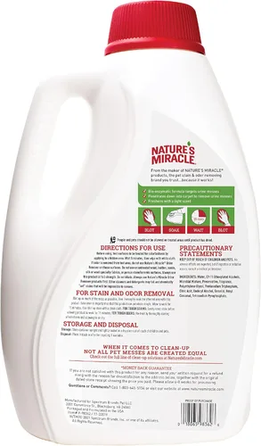 Miniatura 2 de Nature's Miracle Removedor de orina para perros, 128 onzas, fórmula enzimática, multicolor, 128.00 onzas líquidas (paquete de 1)