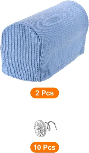 Miniatura 3 de uxcell Fundas elásticas para reposabrazos antideslizantes para sillas, sofás, fundas de brazo para sofá reclinable, 1 juego con pasadores giratorios