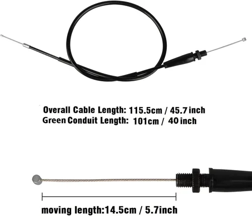 Miniatura 6 de nibbi Cable de acelerador Go Kart de 46 pulgadas, universal de 46 pulgadas, cable de motocicleta de acero inoxidable para minibike TaoTao Kymco SYM