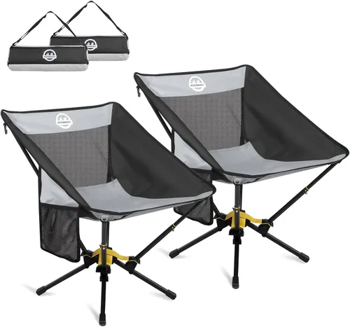 ADSMART Silla de camping portátil ligera plegable para acampar – Silla al aire libre soporta 300 libras – Silla de campamento aventuras al aire libre