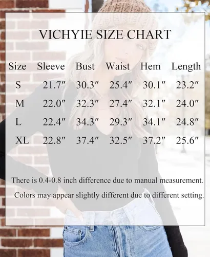 Miniatura 2 de VICHYIE Camiseta de manga corta con cuello en V para mujer, estilo casual, ajustada