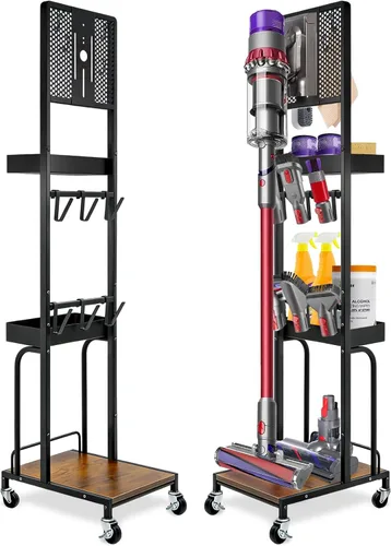 Miniatura 8 de Haturi Soporte de vacío para Dyson V15 V12 V11 V10 V8 V7 V6, soporte de almacenamiento de metal para aspiradora inalámbrica y accesorios, compatible