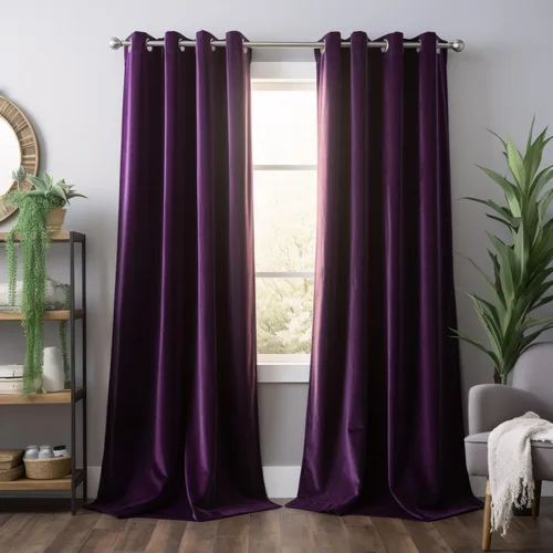 Miniatura 16 de Juego de 2 paneles de cortinas de terciopelo negro, cortinas súper suaves con ojales para decoración de sala de estar y dormitorio, reducción