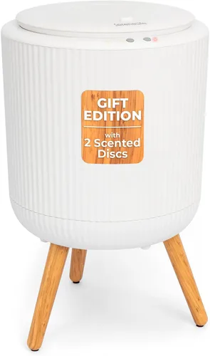 Miniatura 8 de SereneLife - Calentador de toalla con pantalla digital en cubo; calentador de toallas grande de color blanco para spa y baño, regalos de calentador