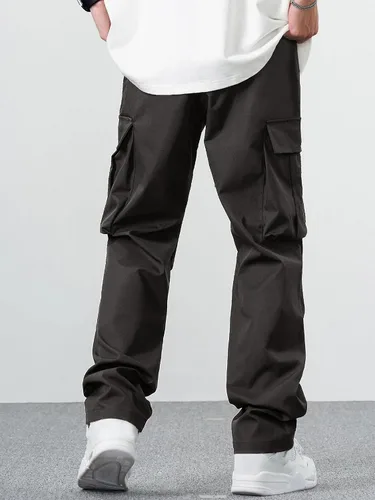 Miniatura 6 de PLEPAN Mens Cargo Pants Casual Hiking Joggers Sweatpants Lightweight Drawstring Work Pants with 4 Pockets