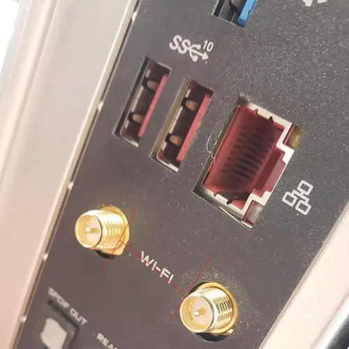 Miniatura 3 de TECKEEN Antena WiFi de doble banda para Asus Z390 Z490 X570 placa base 2T2R, 2.4G/5G WiFi6e antena con cable de extensión, magnética en la parte