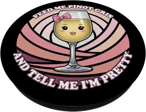Miniatura 2 de Feed Me Pinot Gris And Tell Me I'm Pretty - Fun Cute Kawaii PopSockets MagSafe PopGrip for iPhone