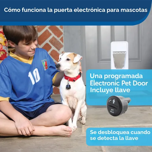 Miniatura 2 de PetSafe Puerta electrónica para mascotas NEVER RUST - Puerta automática para perros y gatos - Para mascotas grandes - Mascotas de hasta 100 libras