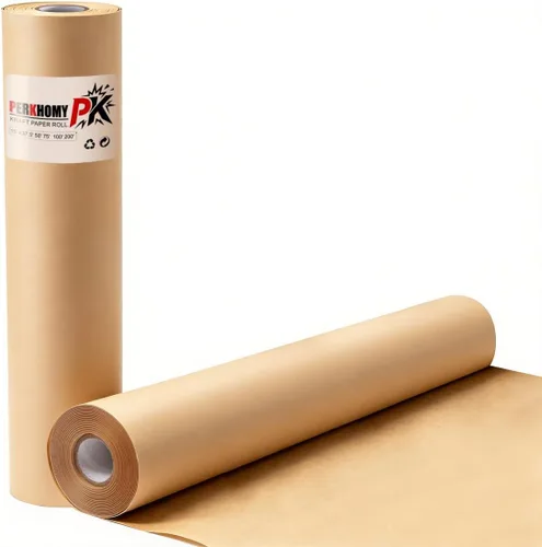 Miniatura 10 de PerkHomy - Rollo de papel de estraza para manualidades de 15 x 450 pulgadas (37.5 pies) para niños, envoltura de regalos, arte en movimiento