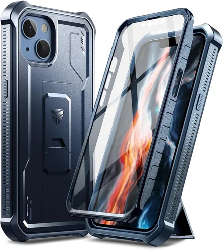 Miniatura 8 de Dexnor Funda para iPhone 14 para iPhone 13 de 6.1 pulgadas, [protector de pantalla y soporte integrados] Protección de grado militar resistente a