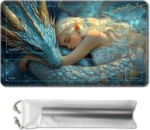 Miniatura 27 de MTG - Tapete de juego de 24 x 14 pulgadas, con parte trasera antideslizante, ideal para entusiastas de los juegos de cartas, tapete de juego TCG