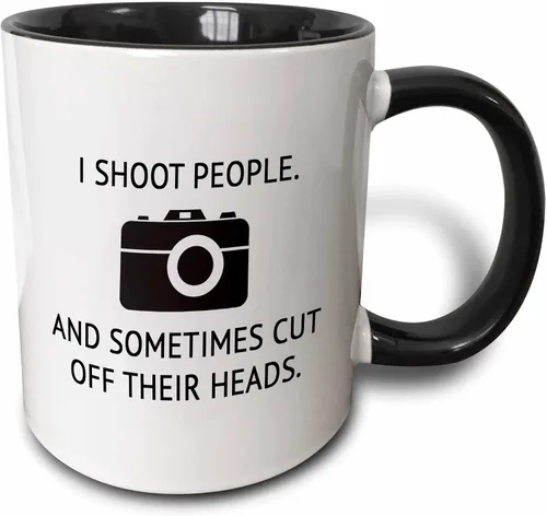 Miniatura 8 de 3dRose I SHOOT PEOPLE. AND SOMETIMES CUT OFF THEIR HEADS. 11oz Two-Tone Blue Mug