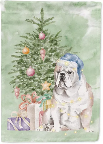 Miniatura 7 de Caroline's Treasures CK8213GF Bulldog Inglés #2 Regalos de Navidad y árbol de jardín Bandera de buzón Bandera decorativa para patio exterior, patio