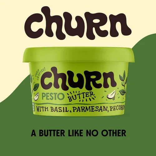 Miniatura 3 de Churn Mantequilla de Cacio & Pepe, mantequilla saborizada batida con mantequilla orgánica alimentada con hierba (5.5 onzas, paquete de 2) – Sin OMG