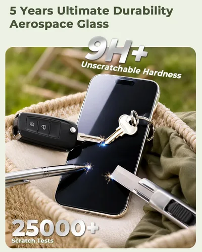 Miniatura 8 de ruwa Protector de pantalla para iPhone 13/13 Pro/14/16e [paquete de 3] [6.1 pulgadas] Película de vidrio templado para pantalla con marco de fácil