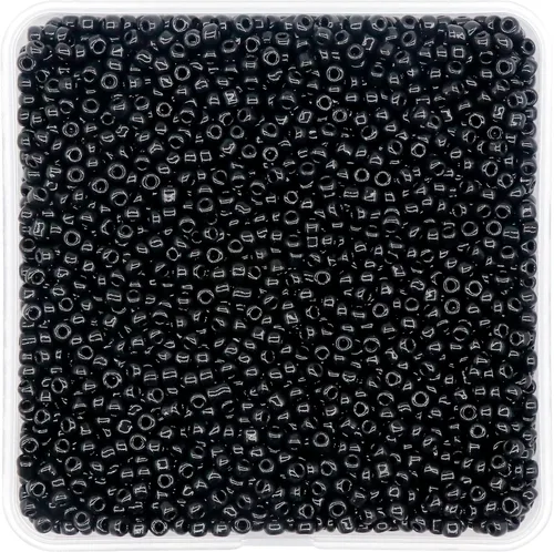 Miniatura 12 de 2mm Cuentas de Semilla Opacas Negras Aproximadamente 8000 piezas/170 gramos 12/0 Cuentas Pequeñas para Pulseras, Collares, Manualidades de Joyería