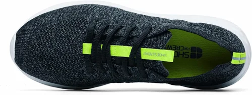 Miniatura 4 de Shoes for Crews Everlight ECO, zapatos de trabajo antideslizantes para hombre, transpirables, ligeros, con cordones, resistentes al agua, NegroGris