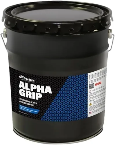 Miniatura 10 de Alpha Grip Pintura Antideslizante para Concreto y Asfalto – Revestimiento Antideslizante Ideal para Marcar Estacionamientos, Patios de Juegos y Negro