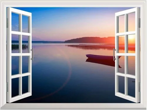 Miniatura 26 de Adhesivo de pared extraíble/mural de pared, semáforos de ciudad borrosa por la noche, decoración creativa de pared con vista de ventana, 24 x 32