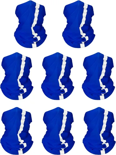 Miniatura 11 de SATINIOR 8 polainas para el cuello, reflectante, refrescante, protección UV, bandana de neón, máscara facial transpirable para hombres y mujeres
