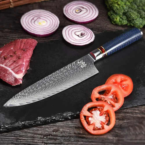 Miniatura 4 de Cuchillo de chef de 8 pulgadas, cuchillo de chef japonés VG10, cuchillo de cocina japonés VG10, cuchillo de acero inoxidable de alto carbono de 67
