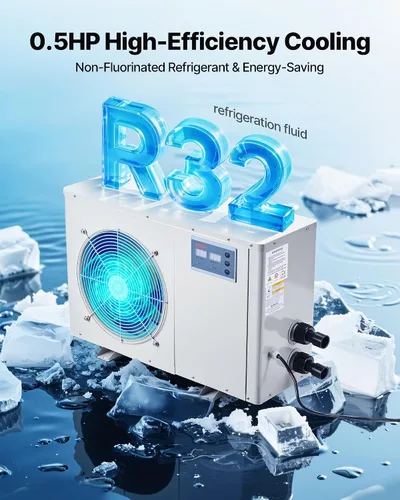 Miniatura 3 de VEVOR Enfriador de acuario de 150 galones, enfriador de agua de 1/2 HP para hidroponía, enfriamiento rápido para pecera, ajolote, arrecife de coral