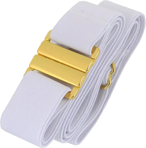 Miniatura 72 de Cinturón elástico ajustable – Cinturones para mujer, cinturón de cintura antideslizante, sin mostrar hebilla plana para mujer