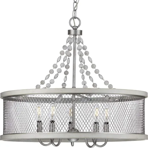 Miniatura 10 de Progress Lighting Austelle Collection - Lámpara de araña de 4 luces galvanizada