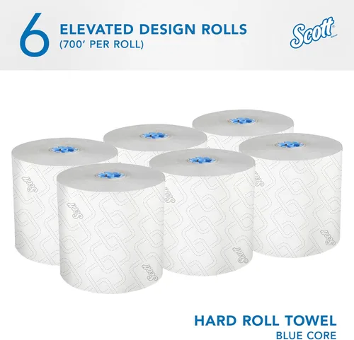 Miniatura 2 de Scott Professional Toallas de papel duro Pro de alta capacidad, a granel (53925), enrolladas duras, diseño elevado, bolsillos de absorción