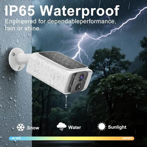 Miniatura 5 de Cámara de seguridad celular solar 4G LTE inalámbrica para exteriores, sin cámara de seguridad WiFi, datos ilimitados gratuitos de 365 días, sensor
