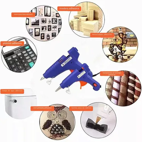 Miniatura 6 de Mini Pistola de Pegamento Caliente, Juego de Pistola de Pegamento de 10 Barras de Cola Caliente para Reparaciones Rápidas, Artista, DIY, Arte