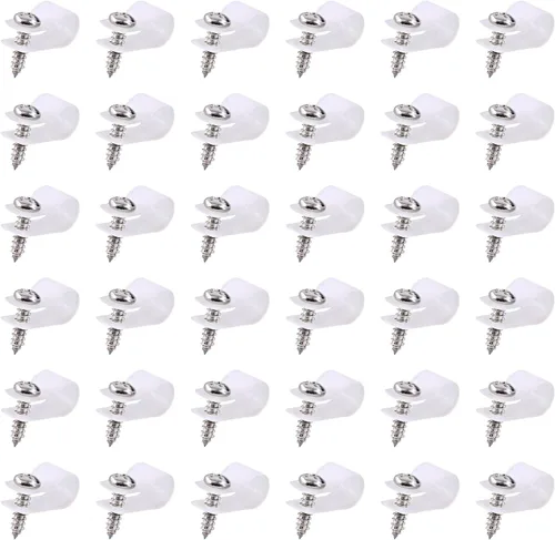 Miniatura 14 de Swpeet Paquete de 60 clips de cable tipo R de nailon negro de 5/16 pulgadas, clips de sujeción de cable de montaje de tornillo de nailon con 60
